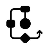 Connected nodes with arrows, representing a financial workflow vector