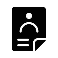 A business card with a profile, representing business identity vector