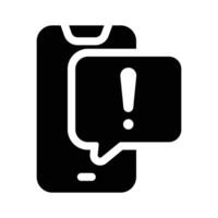 A smartphone with an alert icon, symbolizing mobile business alerts vector