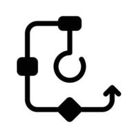 Connected nodes with arrows, representing a financial workflow vector
