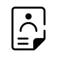 A business card with a profile, representing business identity vector
