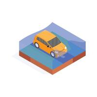 Get this creative isometric icon of natural disaster in trendy style vector