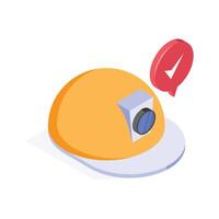 Trendy icon of worker protection in editable style vector