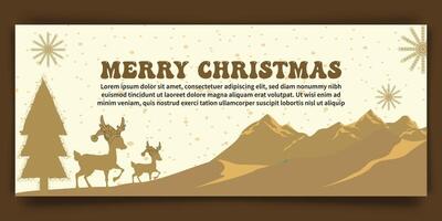 Beautiful web banner design for Merry Christmas day vector
