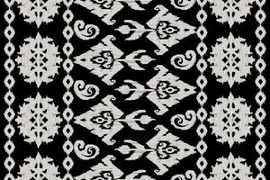 Abstract Ethnic black and white pattern with ornamental designs vector