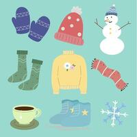 Christmas icons set object hand drawn vector
