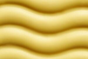 Close up of wavy yellow foam texture in abstract pattern. photo