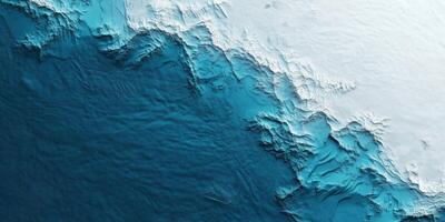 Abstract Ocean Ice Relief Map Gradient Blue White Texture Background photo