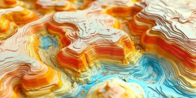 Colorful Topographic Map Geology Layers Terrain Texture Abstract Landscape photo