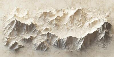 Relief Map 3D Rendered Mountain Range Topographic Texture Hiking Geography photo