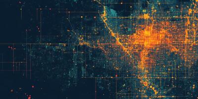 Urban Heatmap City Growth Population Density Network Data photo