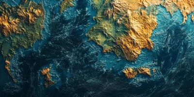 High Definition Earth Topography Ocean Mountains Rivers photo