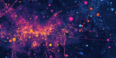 Urban Growth Heatmap Cityscape Data Visualization photo