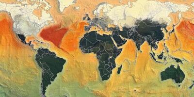 Global Climate Map Temperature Precipitation Patterns photo
