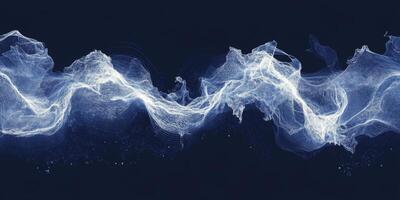Abstract Digital Flow Blue White Data Stream Infographic Background photo