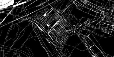 Monochrome City Map Urban Design Engineering Blueprint High Contrast Aerial View photo