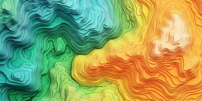 Abstract Topographic Map Colorful Elevation Relief Texture photo