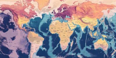 Global Climate Map Temperature Precipitation Patterns World Geography photo