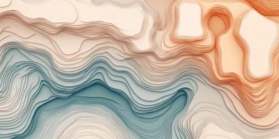 Abstract Topographic Map Modern Elevation Lines Gradient Colors Infographic Design photo