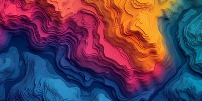 Abstract Topographic Map Colorful Gradient Terrain Layers Background photo