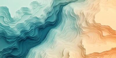 Abstract Topographic Map Ocean to Desert Gradient Coastal to Mountain Relief photo