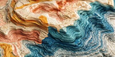 Abstract Topographic Map Colorful Geological Layers Terrain Texture photo