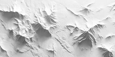 Monochrome Mountain Range Terrain Map High Contrast Elevation Lines photo