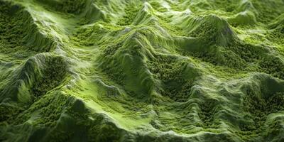 Lush Green 3D Topographic Map Hills Forest Texture Nature Elevation Detail Realistic Terrain photo