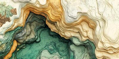 Abstract Topographic Map Layered Earth Tones Geological Texture Nature Inspired Design photo