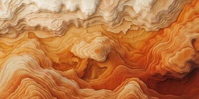 Abstract Desert Landscape Warm toned Topographic Map Art photo