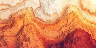 Abstract Desert Landscape Warm toned Topographic Elevation Map photo