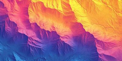 Colorful Gradient Mountain Range Elevation Map Abstract Topography Texture photo