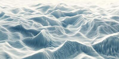 Abstract 3D Topographic Map Blue White Contour Lines Landscape photo