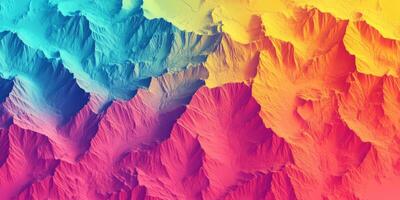 Colorful Gradient Mountain Range Elevation Map Abstract Topography Texture photo