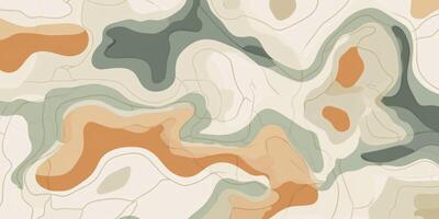 Abstract Topographic Map Pastel Earth Tones Organic Shapes Modern Design photo