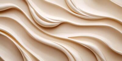 Creamy Beige Texture Background Swirled Cosmetic Food or Paint photo