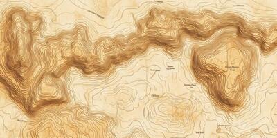 Rustic Topographic Map Vintage Terrain Design Hand Drawn Contour Lines Earth Tones Nature Background photo