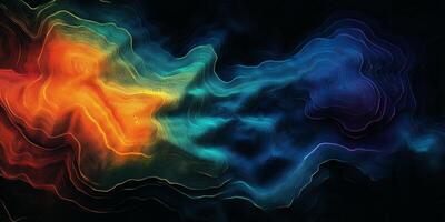 Abstract Colorful Gradient Waves Digital Art Background photo
