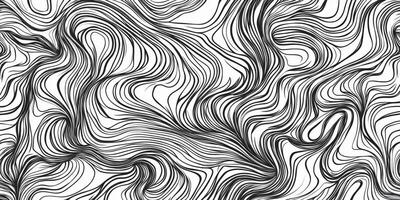 Abstract Swirling Lines Seamless Pattern Black White Design for Fabric Wallpaper and Backgrounds photo