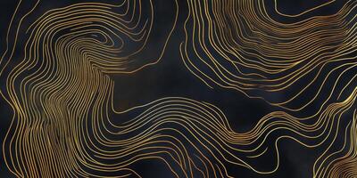 Luxury Gold Lines Abstract Dark Background Texture photo