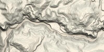 Topographic Map River Valley Contour Lines Elevation Landscape Design photo