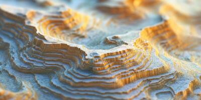 3D Rendered Topography Golden Mountain Range Elevation Map photo
