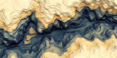 Abstract Topographic Map Beige Blue Terrain Texture photo