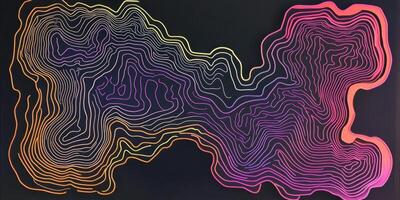Abstract Neon Topographic Lines Minimalist Gradient Art Background photo