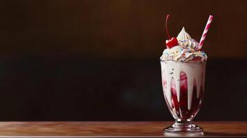 Tropical Mango Coconut Beach Smoothie Drink in Coconut Shell photo