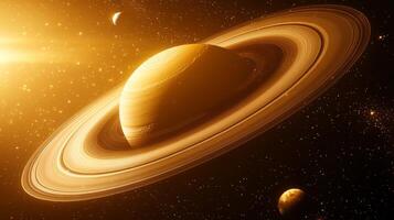Stunning Saturn Planetary Rings Space Cosmos 8K Resolution photo