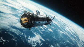 Spacecraft Docking ISS Earth Orbit High Res Photo