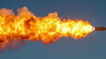 Intense Rocket Launch Fiery Blast off Engine Ignition Space Exploration photo