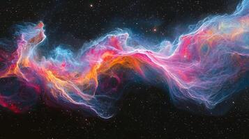 Cosmic Nebula Vibrant Galaxy Stars Space Astronomy Colorful Gas Clouds High Resolution photo
