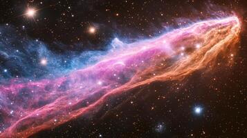 Cosmic Nebula Vibrant Glowing Gas Clouds in Deep Space photo